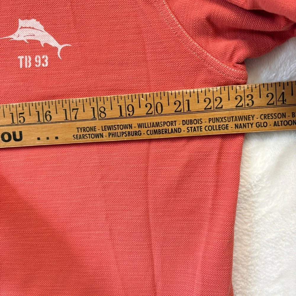 Tommy Bahama Shirt Men Lg Orange Polo Relaxation Specialist TB 93 Pima Cotton - Picture 4 of 10